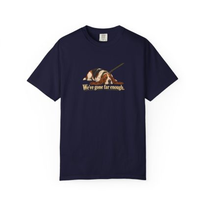 Basset Hound Humour Tee in True Navy