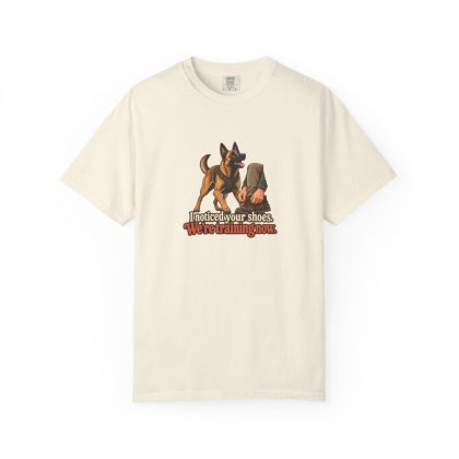 Belgian Shepherd Malinois humorous illustration tee in Ivory