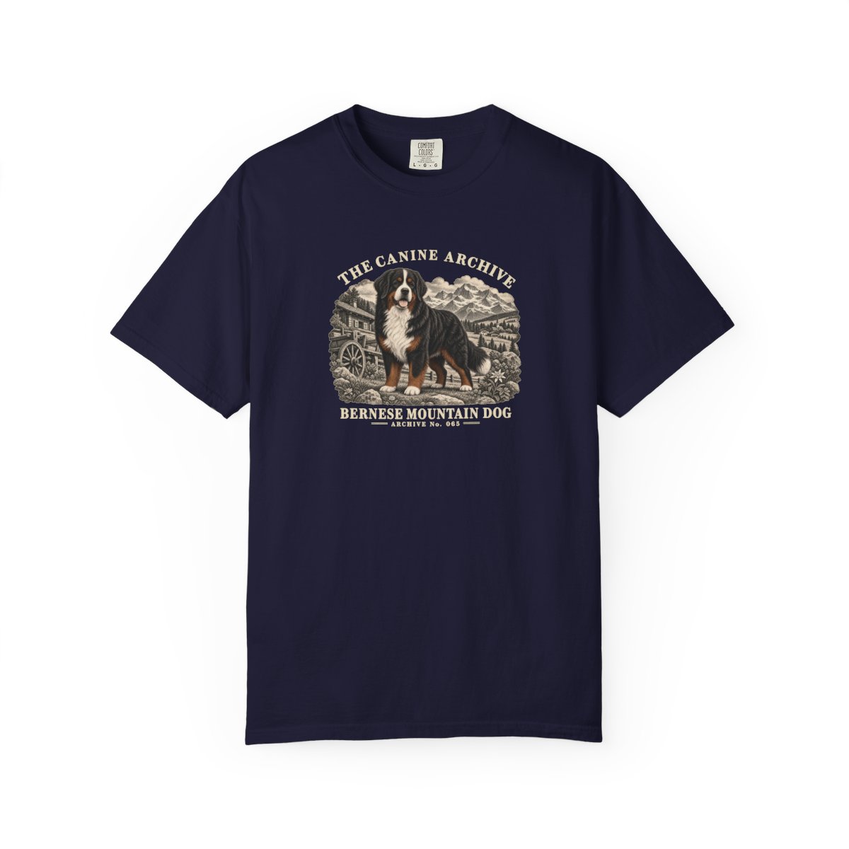 Bernese Mountain Dog Front Study Tee in True Navy