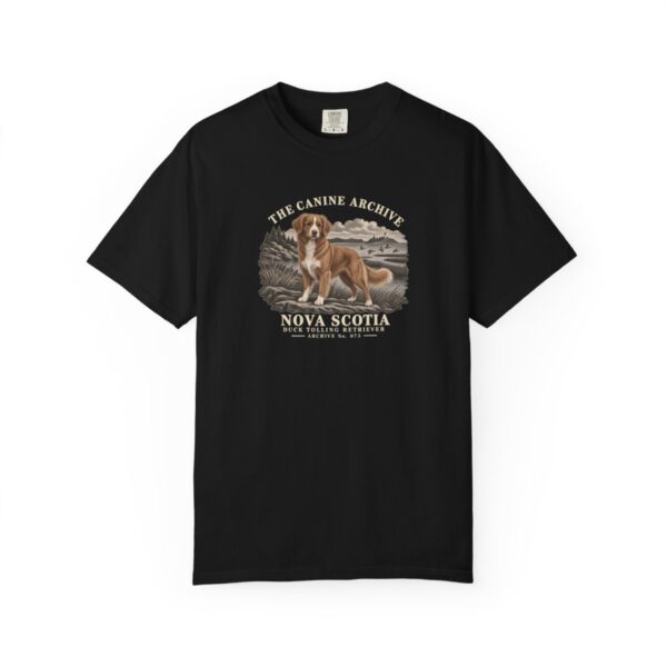 Nova Scotia Duck Tolling Retriever Front Study Tee in Black