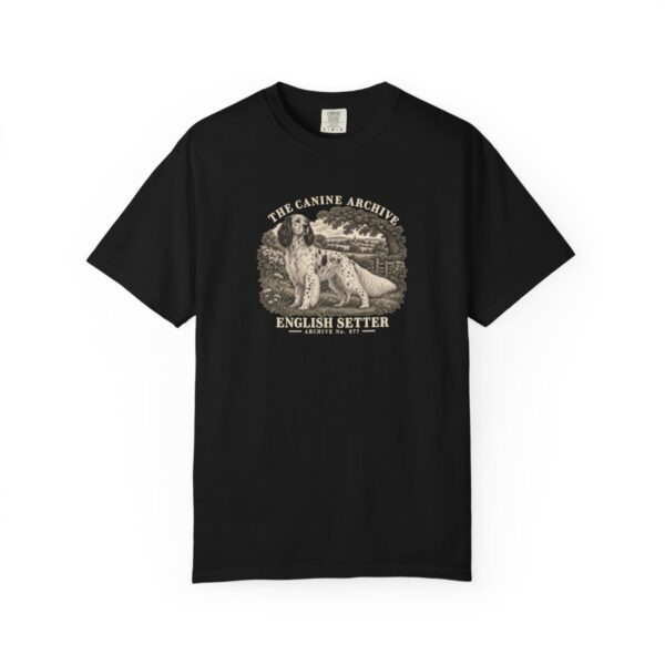 English Setter Front Study Tee in Black
