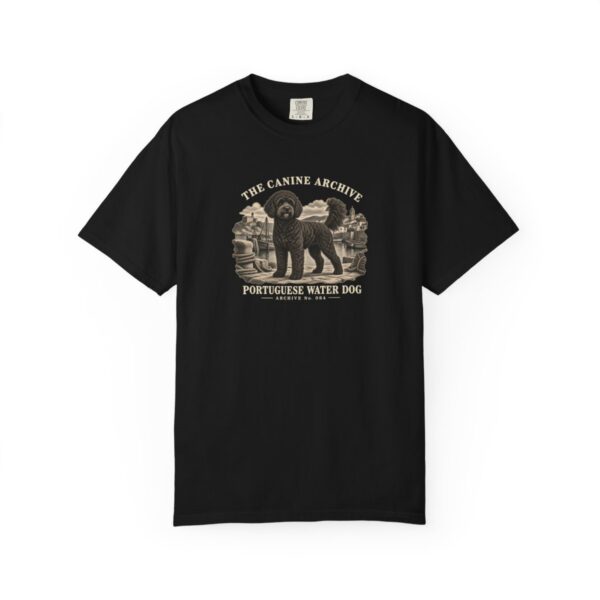 Portuguese Water Dog Front Study Tee in Black