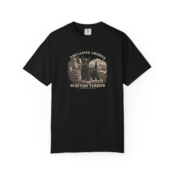Scottish Terrier Front Study Tee in Black