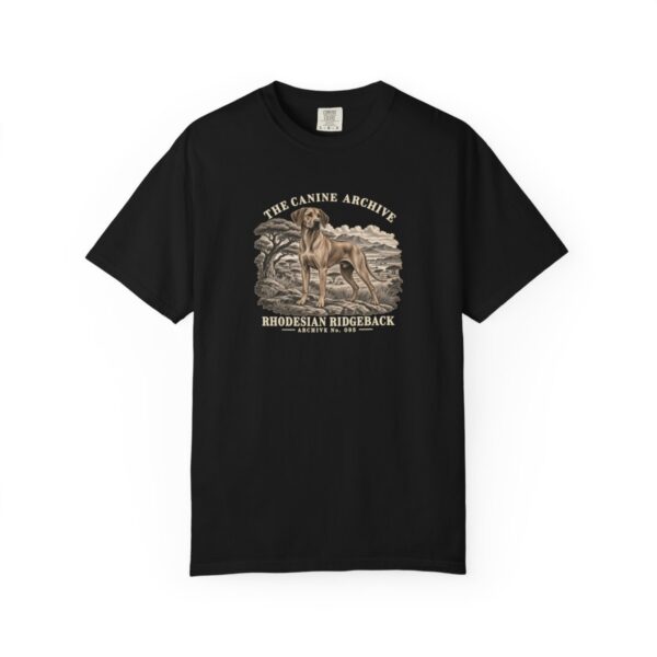 Rhodesian Ridgeback Front Study Tee in Black