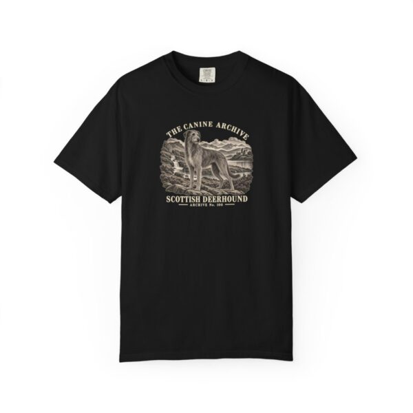 Scottish Deerhound Front Study Tee in Black