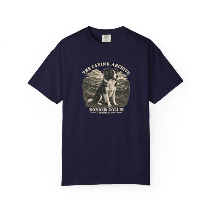 Border Collie Front Study Tee in True Navy