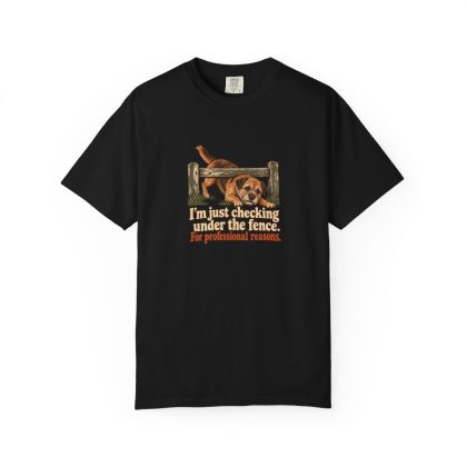 Border Terrier humorous illustration tee in Black
