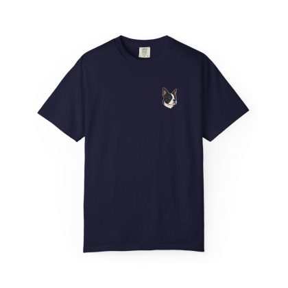 Boston Terrier Portrait Tee in True Navy