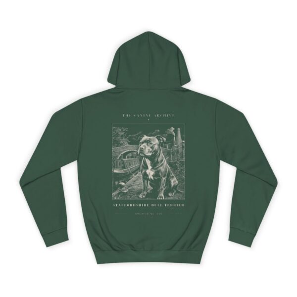 Staffordshire Bull Terrier Archive Hoodie in Bottle Green