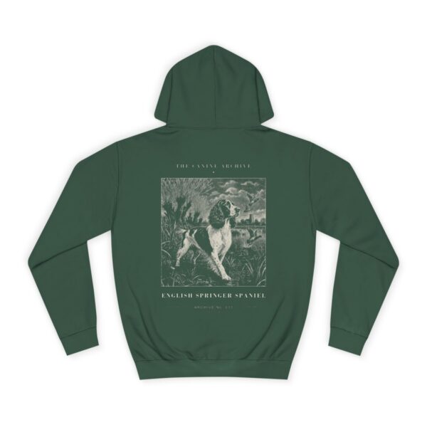 English Springer Spaniel Archive Hoodie in Bottle Green
