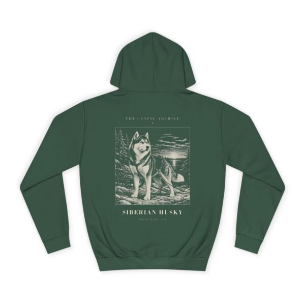 Siberian Husky Archive Hoodie in Bottle Green