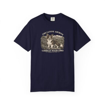 Cardigan Welsh Corgi Front Study Tee in True Navy