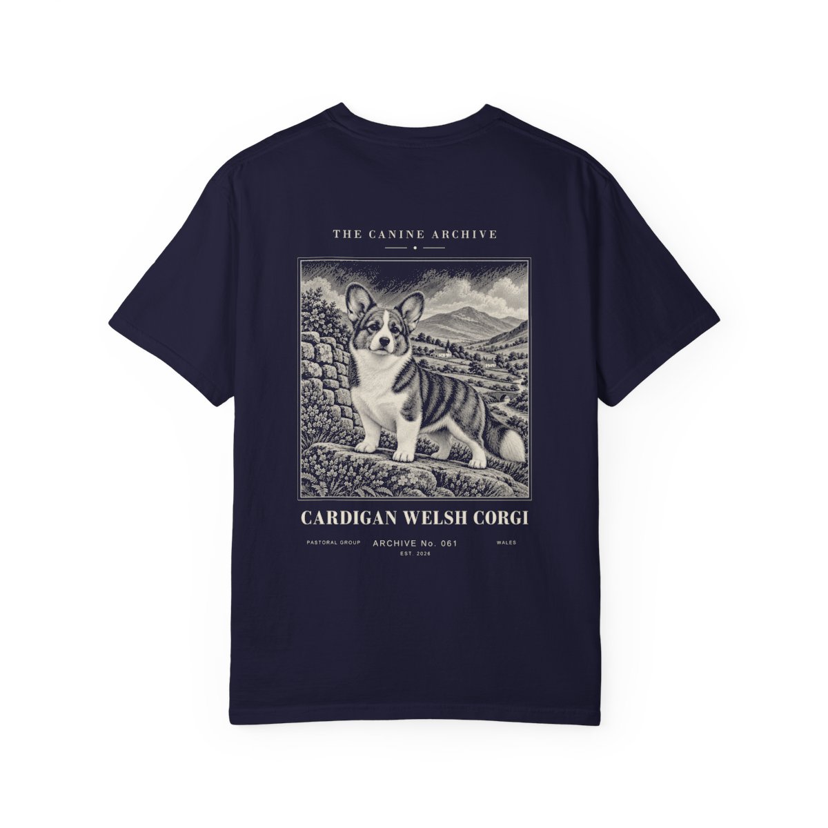 Cardigan Welsh Corgi Tee in True Navy