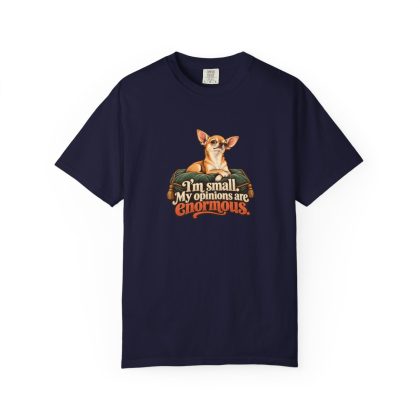 Chihuahua Smooth Coat Humour Tee in True Navy