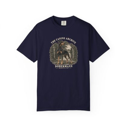 Dobermann Front Study Tee in True Navy