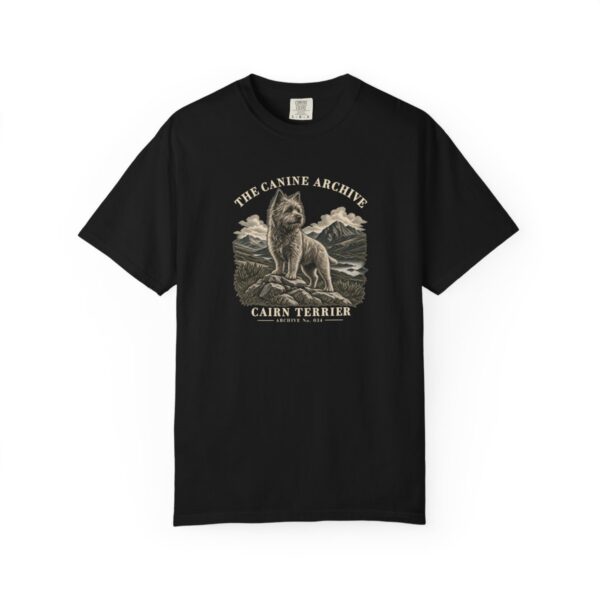 Cairn Terrier Front Study Tee in Black