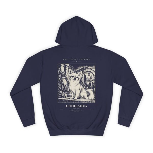 Chihuahua Long Coat Hoodie in Oxford Navy