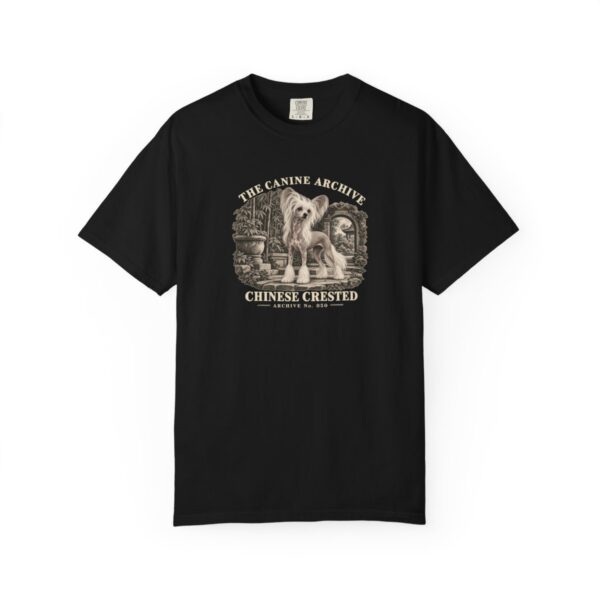 Chinese Crested Front Study Tee in Black