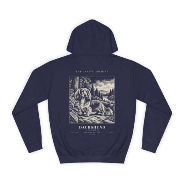 Dachshund Long Haired Hoodie in Oxford Navy