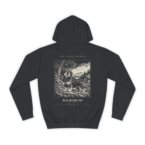 Dachshund Wire Haired Hoodie in Jet Black