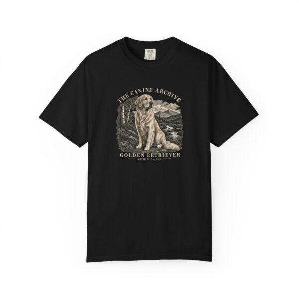 Golden Retriever Front Study Tee in Black
