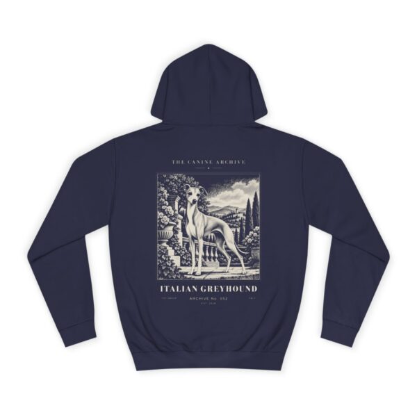 Italian Greyhound Hoodie in Oxford Navy