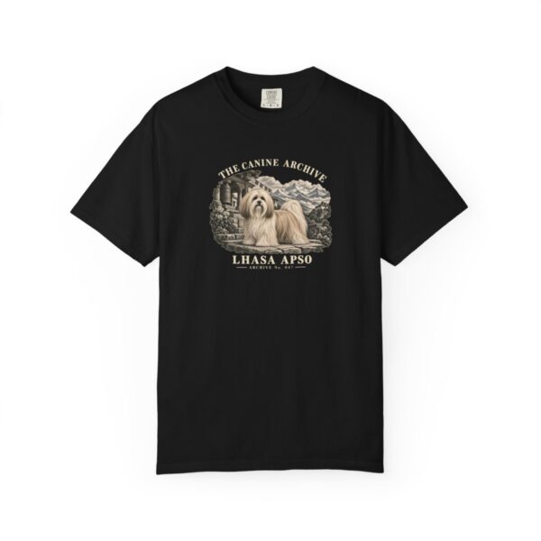 Lhasa Apso Front Study Tee in Black