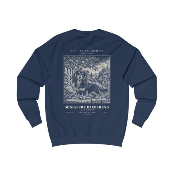 Miniature Dachshund Long Haired Sweatshirt in Oxford Navy