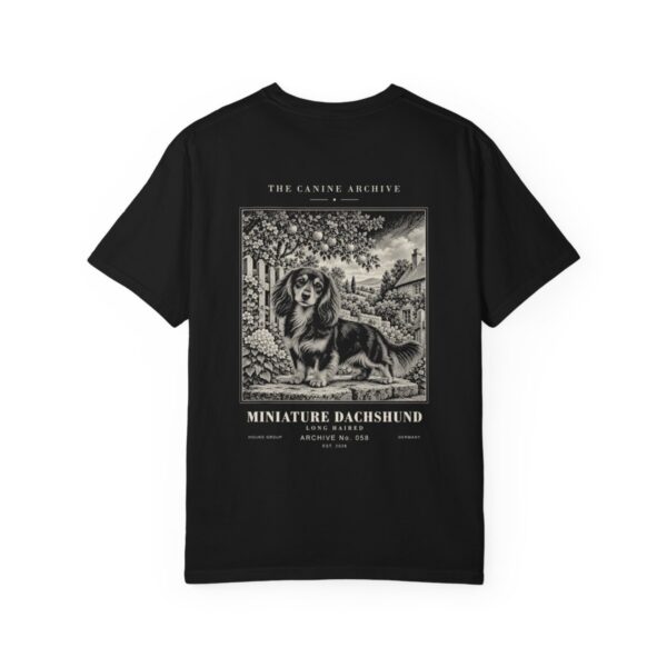 Miniature Dachshund Long Haired Tee in Black