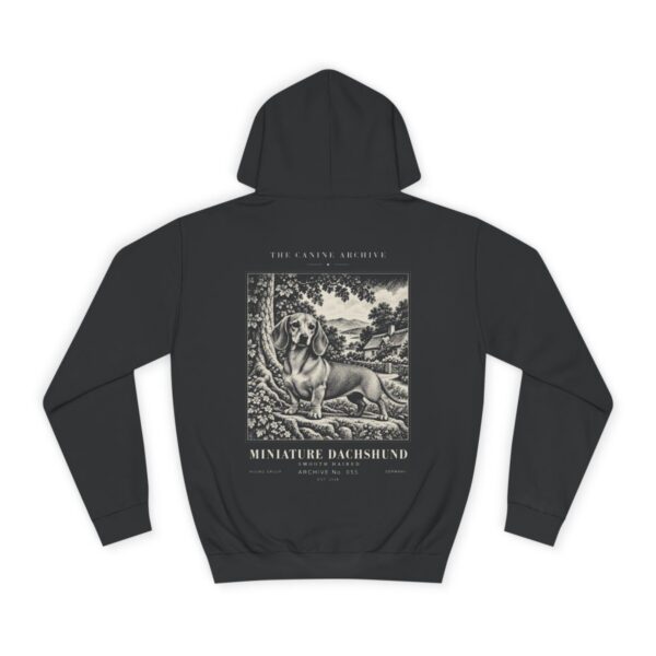 Miniature Dachshund Smooth Haired Hoodie in Jet Black