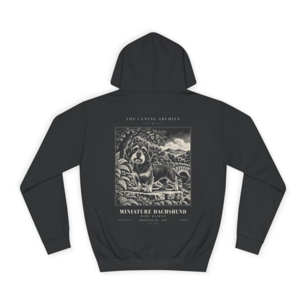 Miniature Dachshund Wire Haired Hoodie in Jet Black