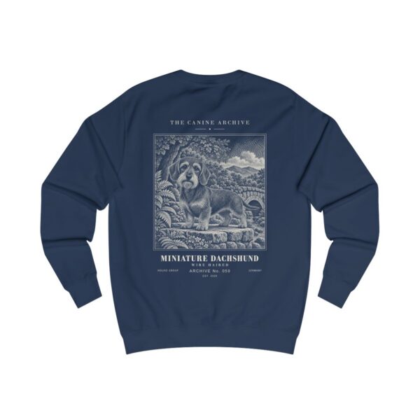 Miniature Dachshund Wire Haired Sweatshirt in Oxford Navy