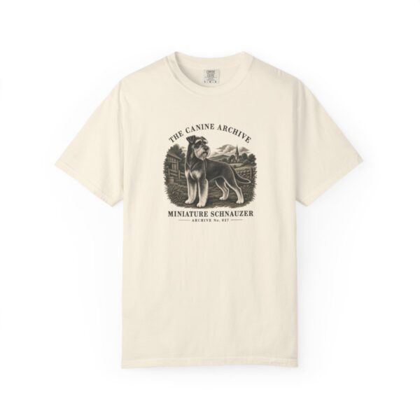 Miniature Schnauzer Front Study Tee in Ivory