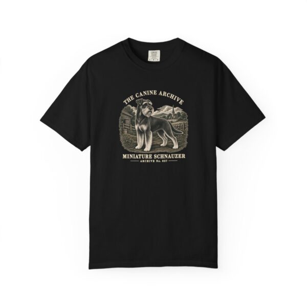 Miniature Schnauzer Front Study Tee in Black
