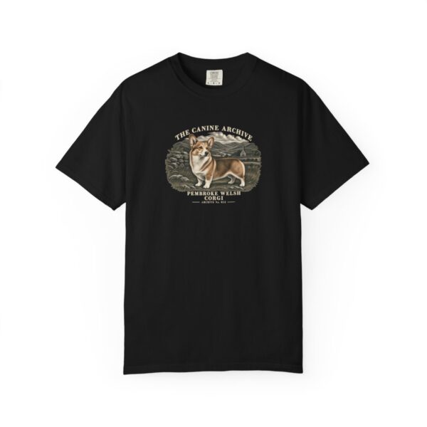 Pembroke Welsh Corgi Front Study Tee in Black