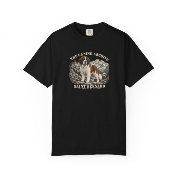 Saint Bernard Front Study Tee in Black