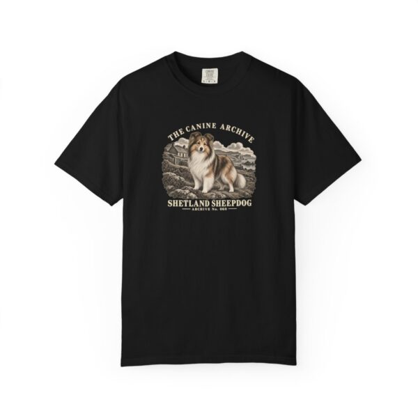 Shetland Sheepdog Front Study Tee in Black