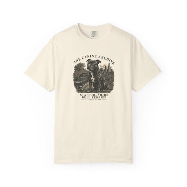 Staffordshire Bull Terrier Front Study Tee in Ivory