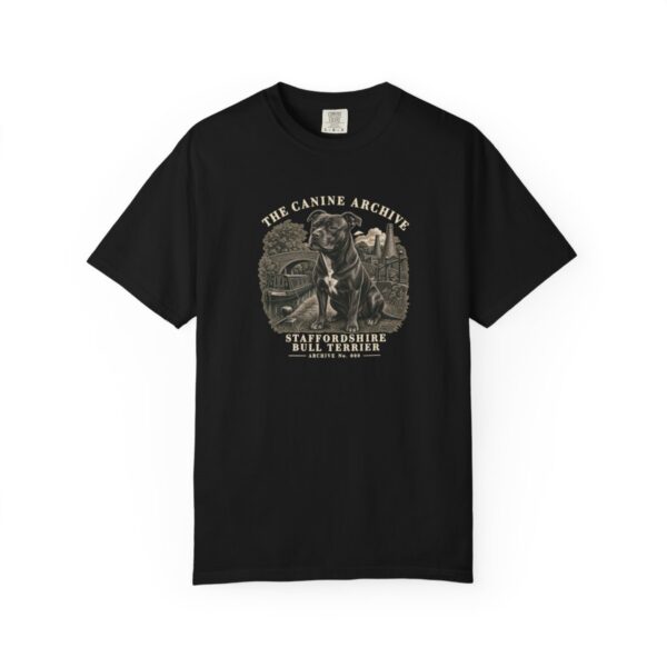 Staffordshire Bull Terrier Front Study Tee in Black