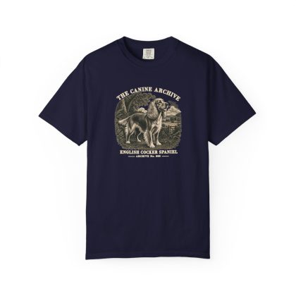English Cocker Spaniel Front Study Tee in True Navy