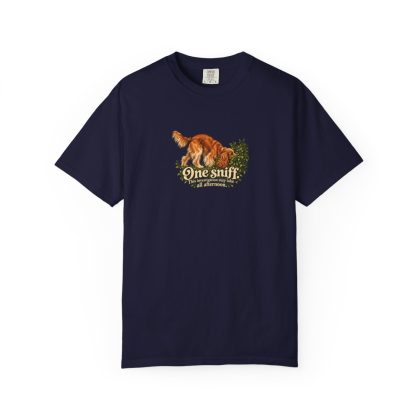 English Cocker Spaniel humorous illustration tee in True Navy