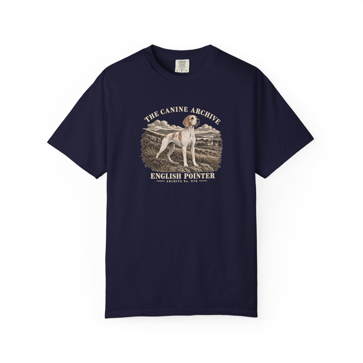 English Pointer Front Study Tee in True Navy