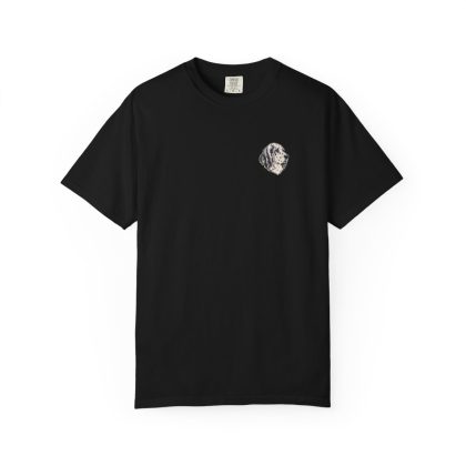 English Setter head-only left chest tee in Black