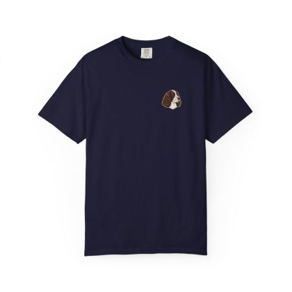 English Springer Spaniel Portrait Tee in True Navy