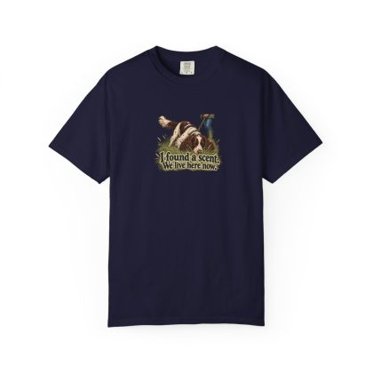 English Springer Spaniel humorous illustration tee in True Navy