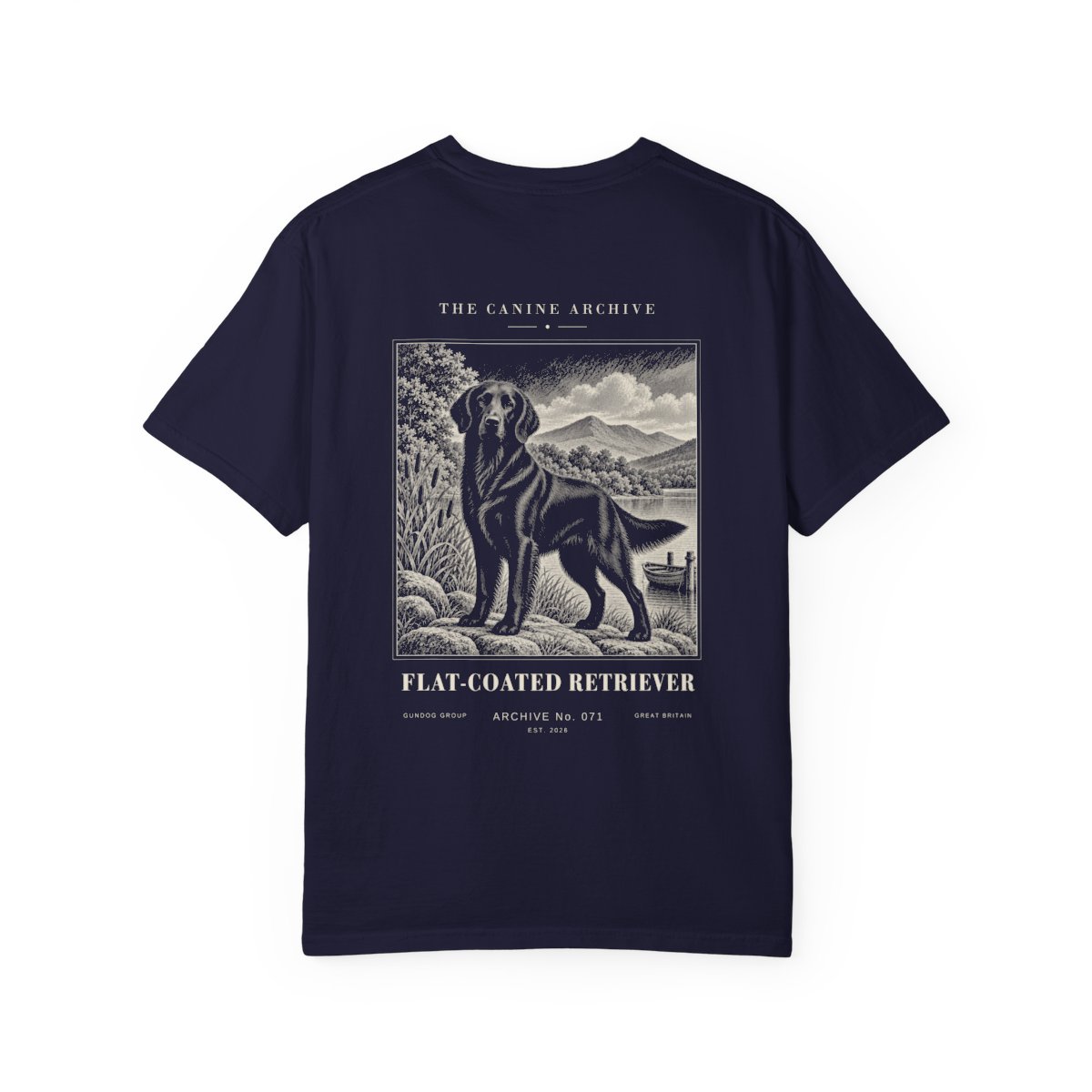 Flat-Coated Retriever Tee in True Navy