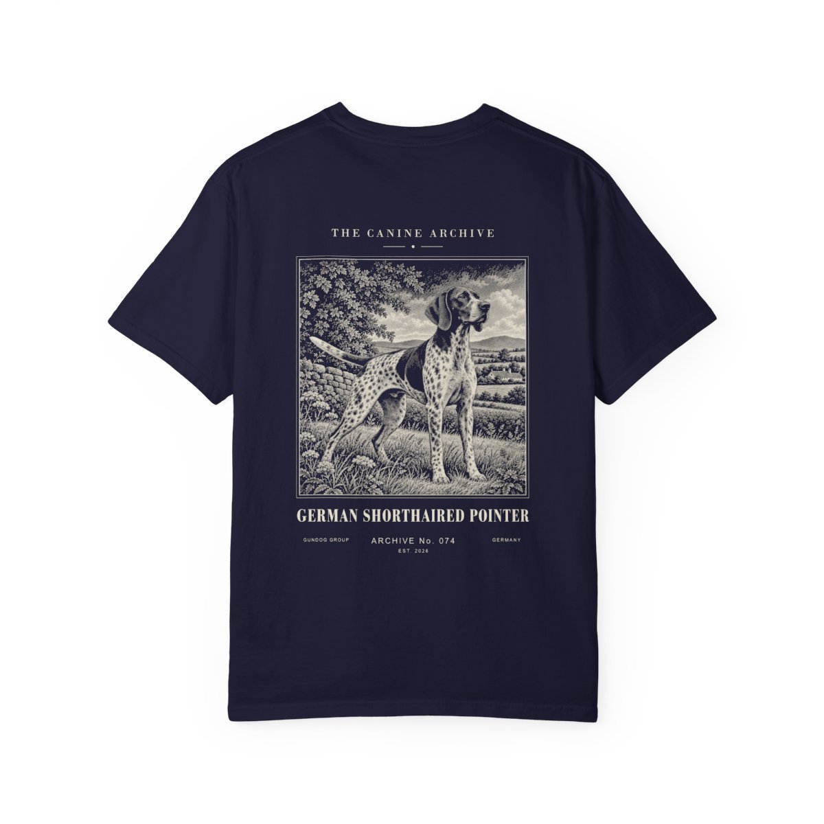 German Shorthaired Pointer Tee in True Navy