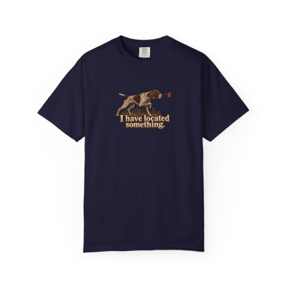German Shorthaired Pointer humorous illustration tee in True Navy