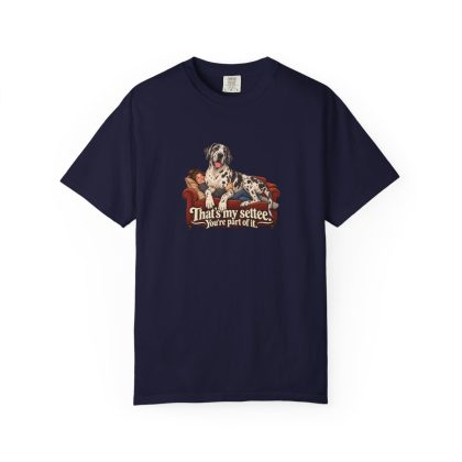 Great Dane humorous illustration tee in True Navy