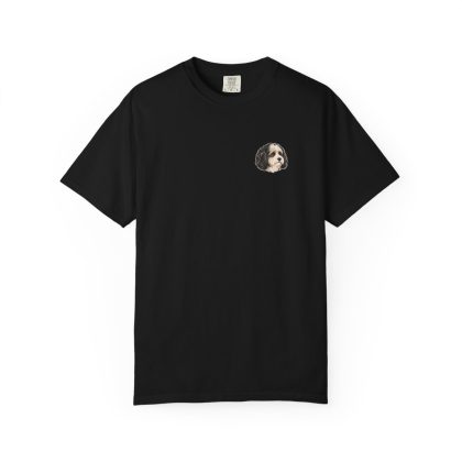 Havanese head-only left chest tee in Black
